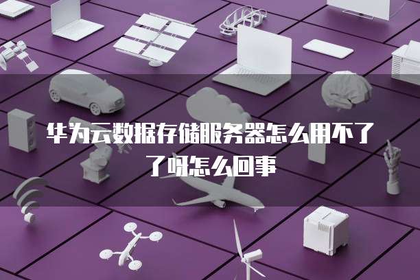 数据存储服务器怎么用不了了呀怎么办